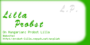 lilla probst business card